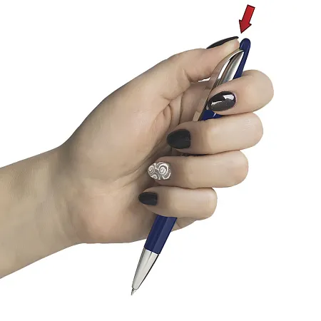 Ручка шариковая "Monica", красный/серебро**#