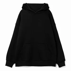 Худи оверсайз унисекс Go Easy, черное