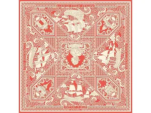 Платок Русская резьба по кости