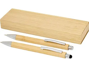 Подарочный набор Oblys с шариковой ручкой и механическим карандашом из бамбука