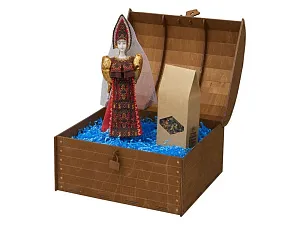 Подарочный набор: кукла фарфоровая, чай Малина с мятой