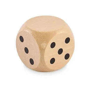 Schima wooden dice 5cm dia
