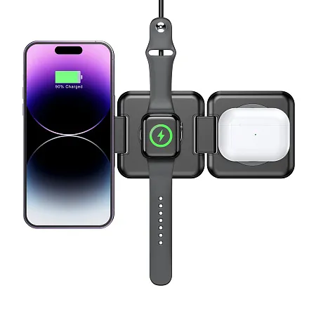 Складная беспроводная (15W) зарядная станция "Flip" с MagSafe