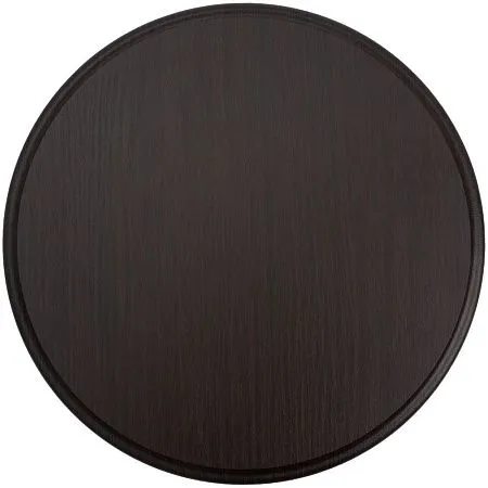 Плакетка Plaque, круглая, венге с серебристой пластиной