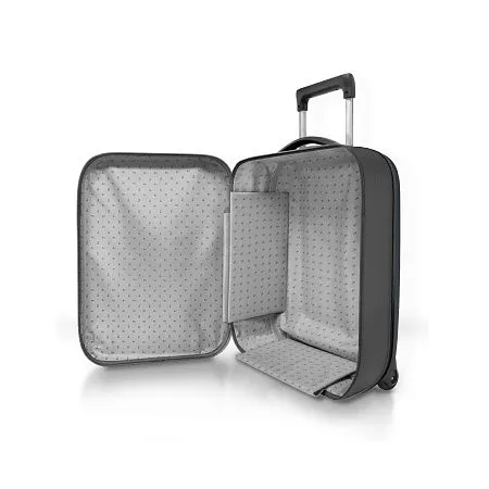 Чемодан складной Rollink Vega II 55x40x20 см, 2 колеса, серо-синий