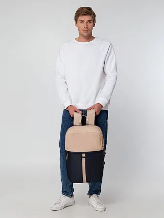 Рюкзак coolStuff, темно-синий с бежевым