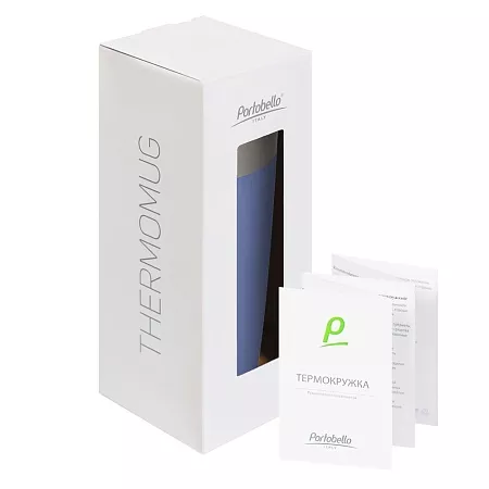 Термокружка вакуумная, Crown, 590 ml, матовое покрытие, синяя