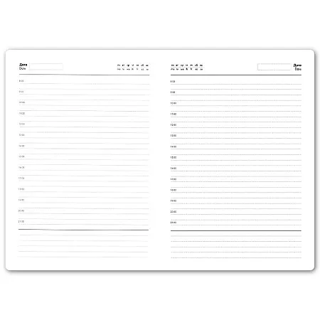 Ежедневник недатированный Kennedy, А5,  синий, белый блок, серебряный срез