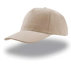 Бейсболка "LIBERTY FIVE", 5 клиньев,  застежка на липучке; бежевый, 100% хлопок; плотность 250 г/м2