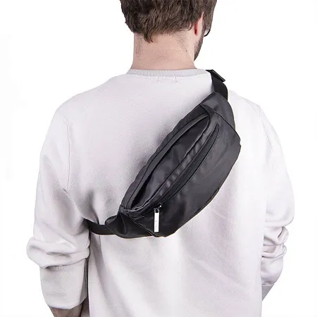 Сумка на пояс "Siri", черный, 37х25х14 см, 100% полиэстер 