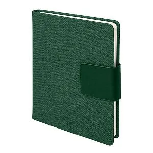 Ежедневник недатированный Mod, А5, зеленый, кремовый блок