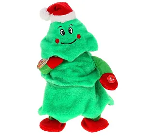 МЯГКАЯ ИГРУШКА МЕХАНИЧЕСКАЯ "ЕЛОЧКА" В КОЛПАКЕ ПОЕТ, ХОДИТ 333858