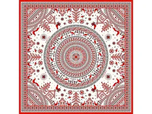 Платок Мезенская роспись