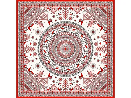 Платок Мезенская роспись