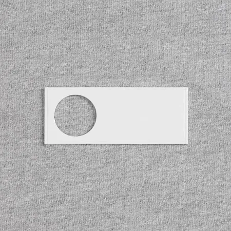 Лейбл из ПВХ с вырезом «Круг», белый