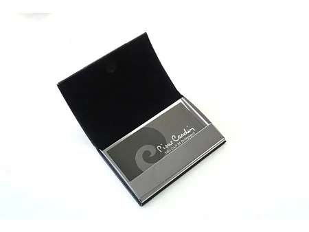 Визитница Pierre Cardin, чёрная/серебристая