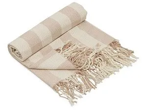 Плед Reglet из хлопка с бахромой