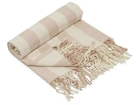 Плед Reglet из хлопка с бахромой