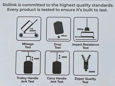 Чемодан складной Rollink Vega II 55x40x20 см, 2 колеса, серо-синий