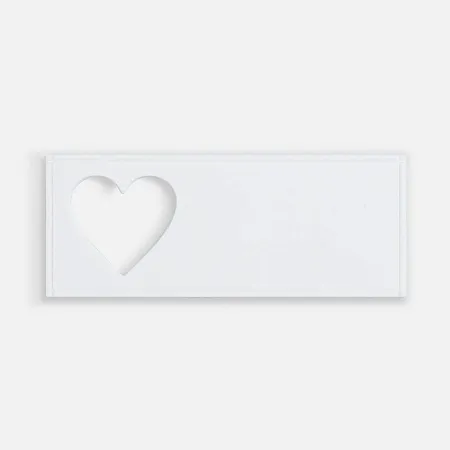 Лейбл из ПВХ с вырезом «Сердце», белый