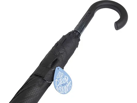 Зонт-трость Carbon с куполом из переработанного пластика