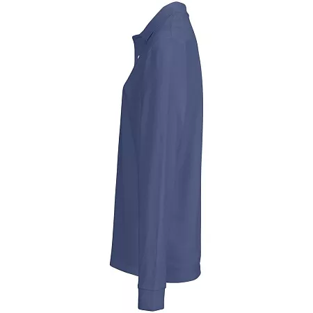 Рубашка поло унисекс с длинным рукавом Pacific LSL, синяя (джинс)