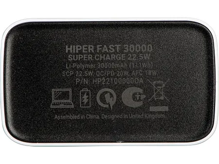 Портативный внешний аккумулятор FAST, 30000 mAh