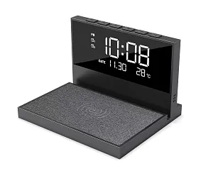 Настольные часы с беспроводной зарядкой 15W, Glory