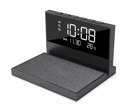 Настольные часы с беспроводной зарядкой 15W, Glory