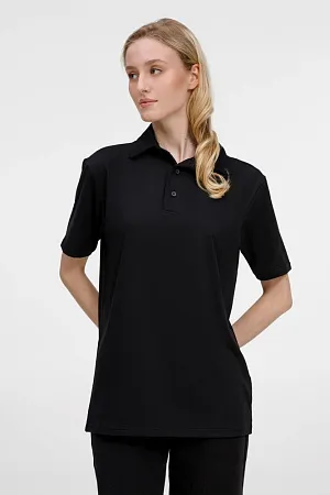 Рубашка поло унисекс Senti, черная