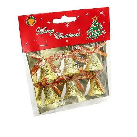 Набор пластиковых колокольчиков, золотой