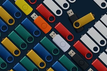 Флешка из пластика двухцветная 8 Гб