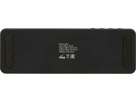 Часы с LED-подсветкой и беспроводной зарядкой Cyber, 10 Вт