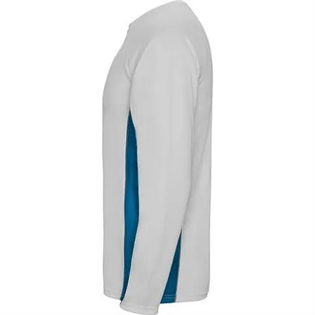 Спортивная футболка SHANGHAI L/S мужская, белый/королевский синий