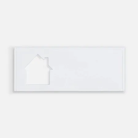 Лейбл из ПВХ с вырезом «Дом», белый