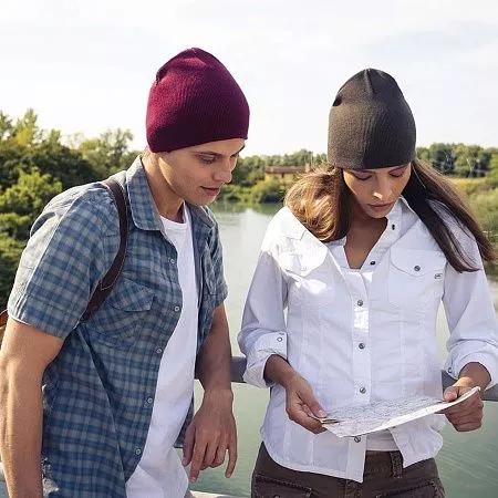 Шапка YALA, вязанная, 100%  органический хлопок, бордовый