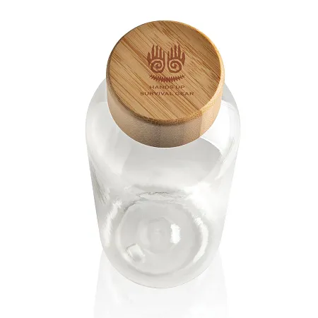 Бутылка для воды из rPET (стандарт GRS) с крышкой из бамбука FSC®
