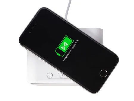 Настольные часы с функцией беспроводной зарядки Wake, 10 Вт