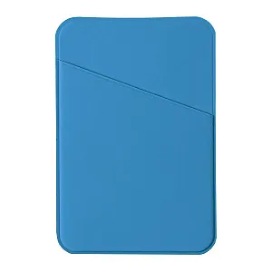 Чехол для карты на телефон, самоклеящийся 65 х 97 мм, голубой, PU soft touch