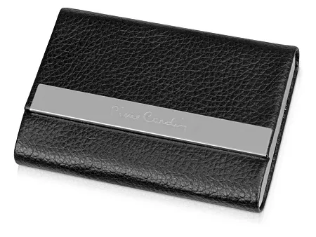 Визитница Pierre Cardin, черная/серебристая