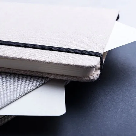 Блокнот для записей TELMAK, белый, хлопок, 14 x 21 x 1.5 cm  