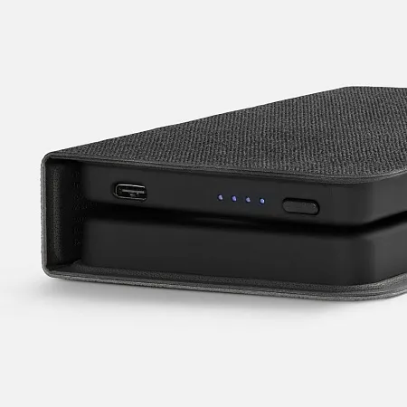 Внешний аккумулятор с беспроводной зарядкой reCover, черный