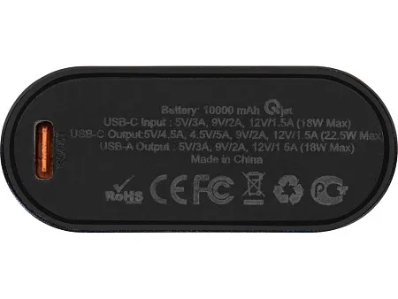 Внешний аккумулятор с быстрой зарядкой QC/PD Qwik, 10000 мАч
