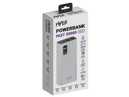 Портативный внешний аккумулятор FAST, 30000 mAh