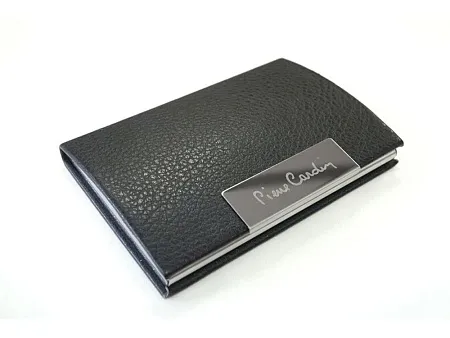 Визитница Pierre Cardin, чёрная/серебристая