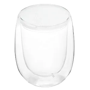 Стакан стеклянный Mango с двойными стенками, белый