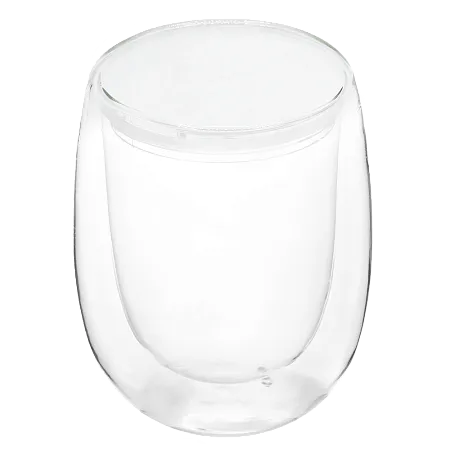 Стакан стеклянный Mango с двойными стенками, белый