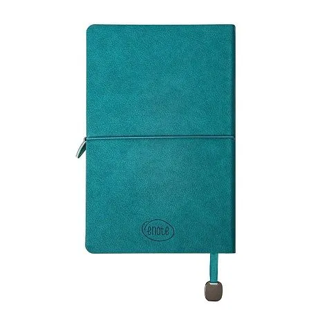 Ежедневник недатированный Fusion, А5, бирюзовый, кремовый блок, красный срез