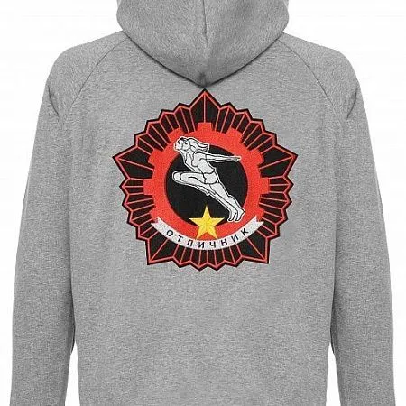 Толстовка с капюшоном Gourji "Отличник" серая M