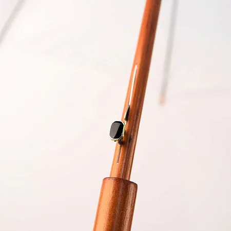 Зонт-трость с деревянной ручкой, полуавтомат